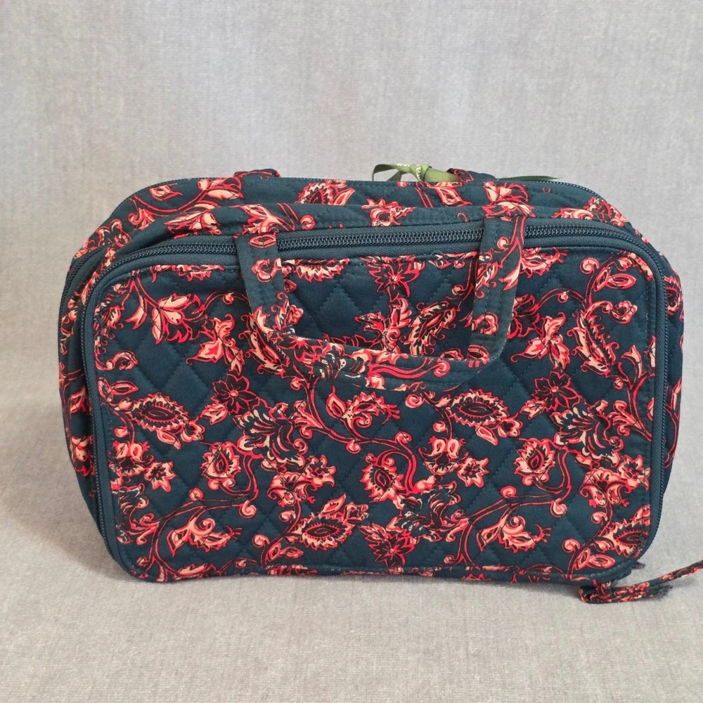 Vera Bradley Ultimate Travel New Navy Red Victorian Vines Paisley